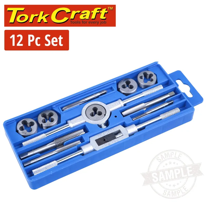 TORK CRAFT 12PC WS TAP & DIE SET - PLASTIC CASE NR SET12