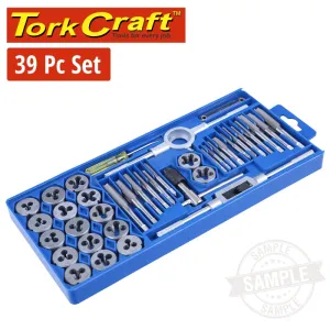 TORK CRAFT TAP & DIE SET 39PCE IN PLASTIC CASE NR SET39