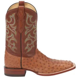 Truman Ostrich Embroidered Square Toe Cowboy Boots