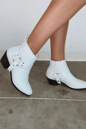 Udella Convertible Buckle Bootie In White