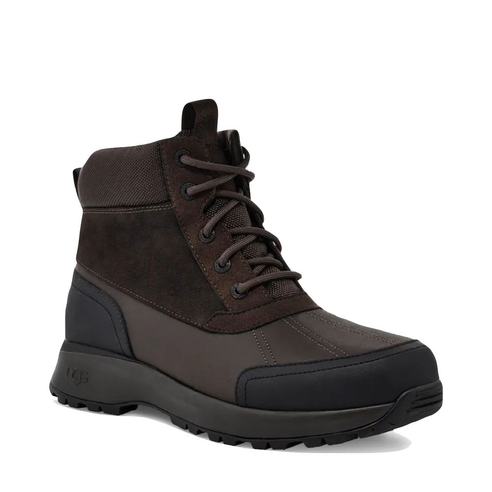 UGG Men's Emmett Lace Waterproof Duck Boot in Stout Brown