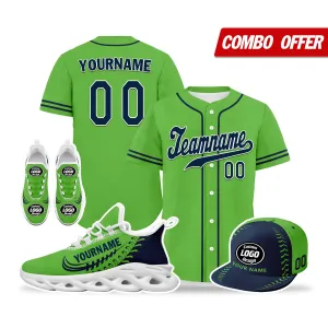 Unique Gift,Custom Green Jersey MaxSoul Shoes and Hat Combo Offer Personalized ZH-bd0b00e0-ae