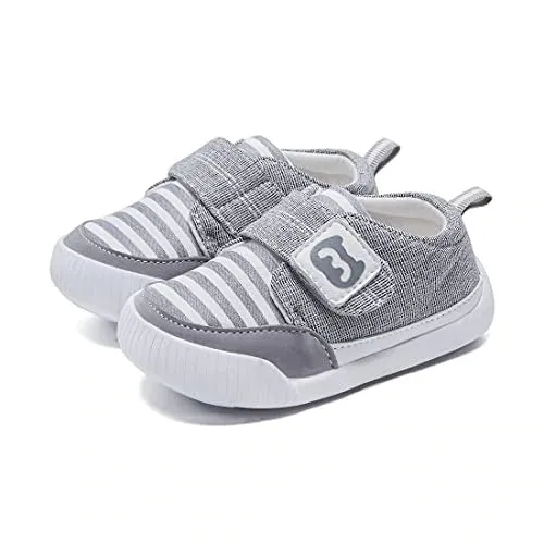 White Stripes Soft Non-Slip Sneakers Lightweight First Walker BMCiTYBM