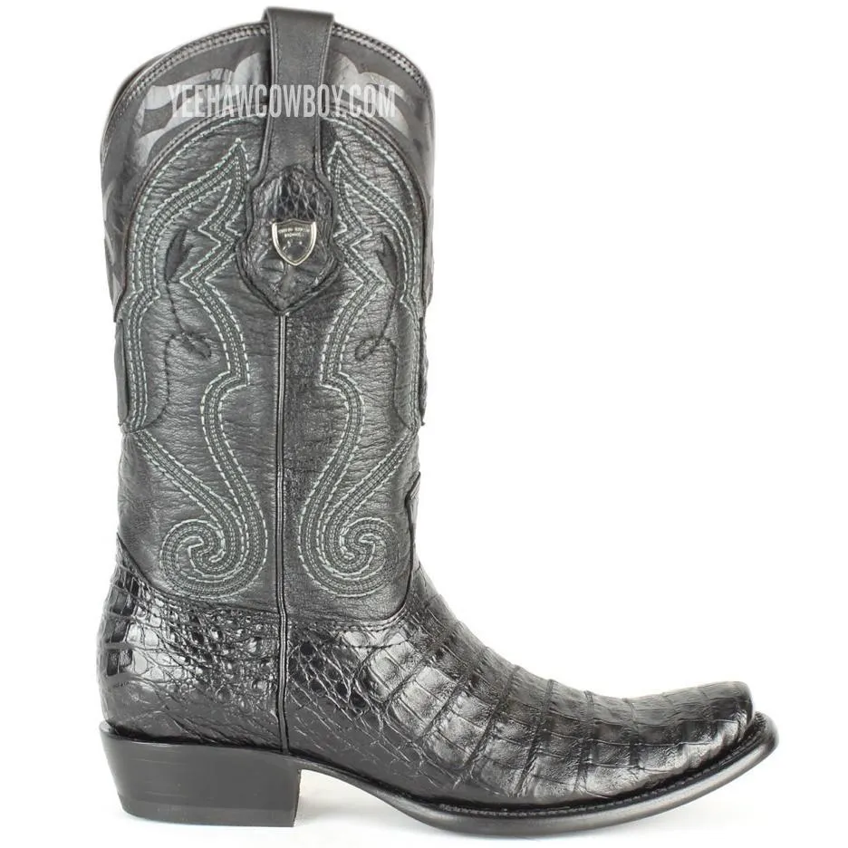 Wild West Boots #2798205 Men's | Color Black | Men's Wild West Caiman Belly Boots Dubai Toe Handcrafted