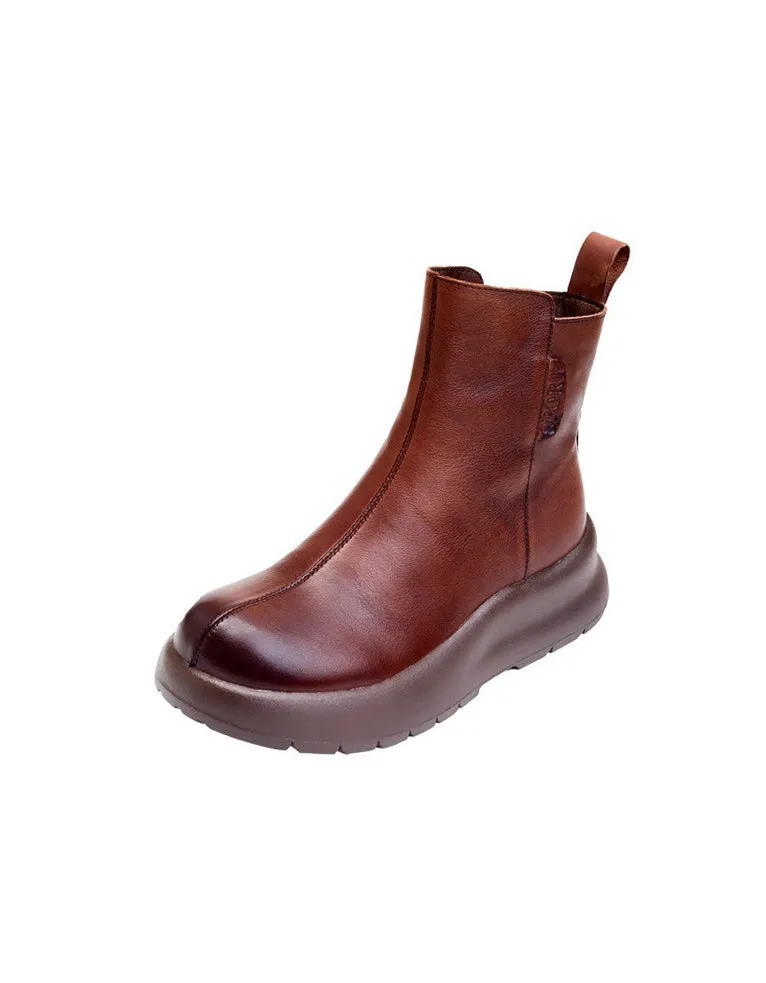 Winter Autumn Comfort Platform Wide Toe Box Boots