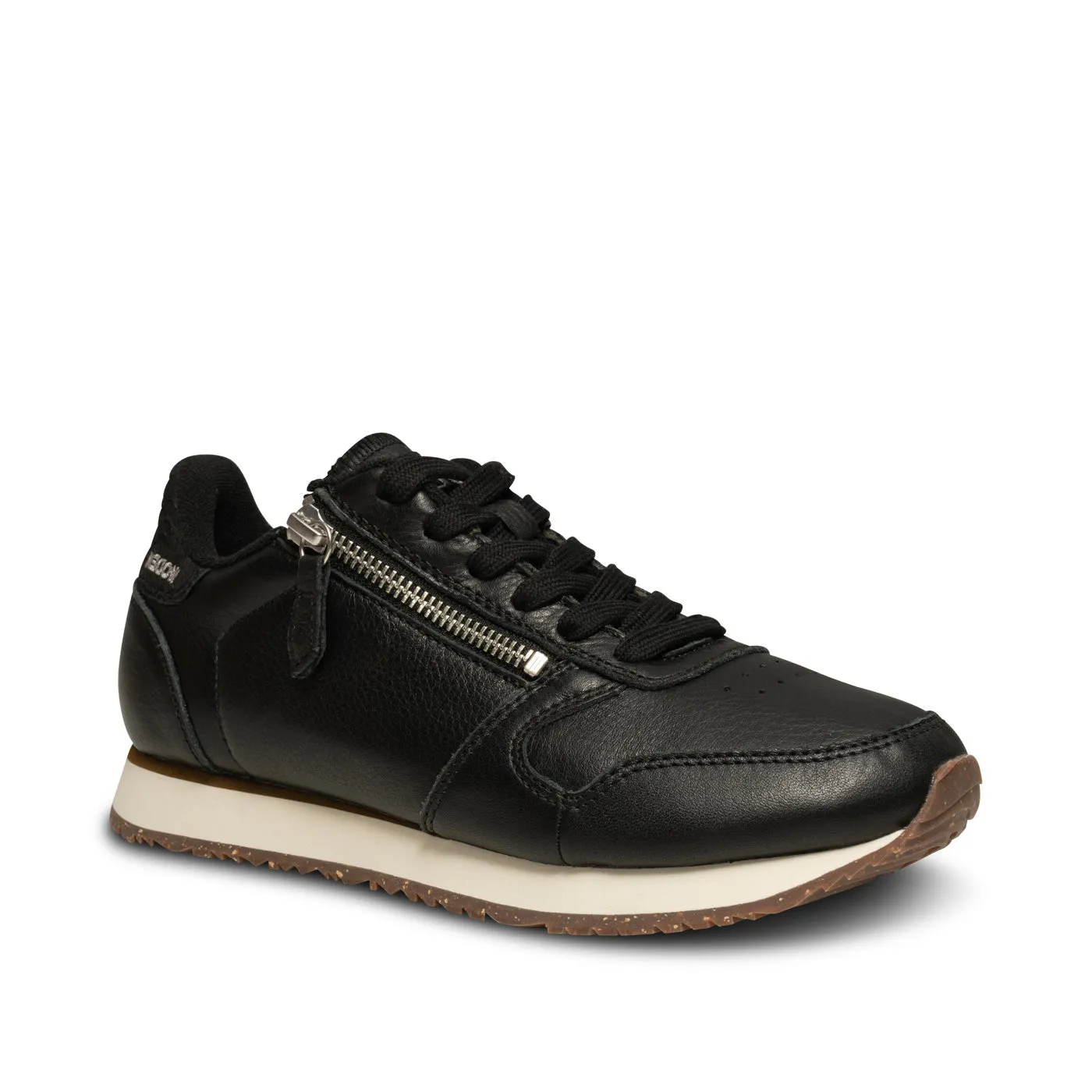 WODEN Ydun Leather Zipper Black