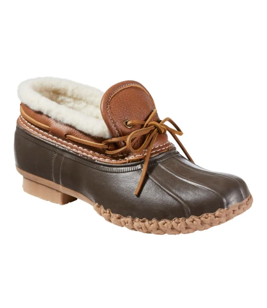 Women's Bean Boots, Rubber Moc Sherpa-Lined