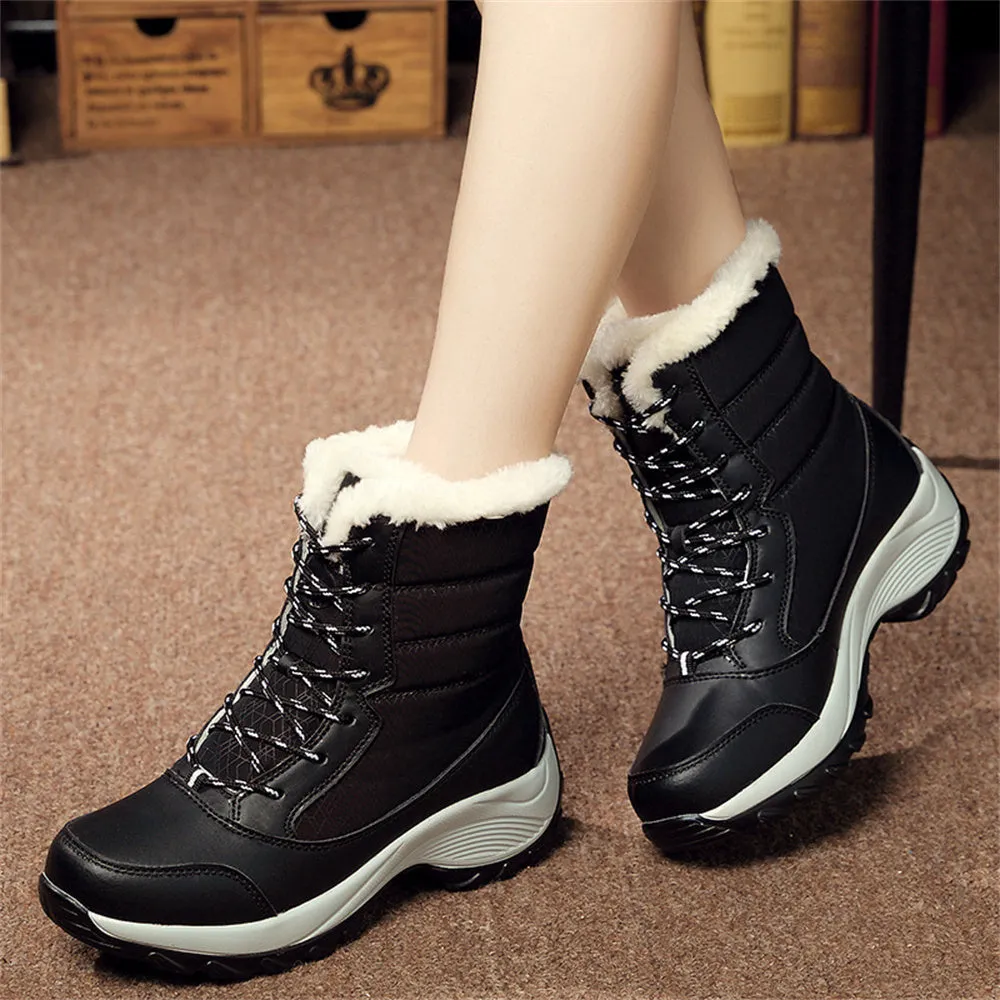 Women's Fashionable Warm Fleece-Lined Snow Boots