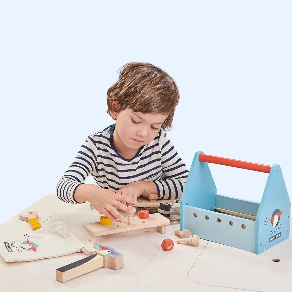 Wooden Children's Toolbox Tap Tap Toy