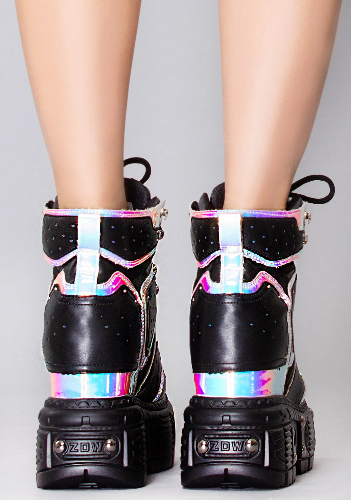 X LASR Exclusive Mangosteen 05 Cyber Space Hologram BlackPlatform Sneakers