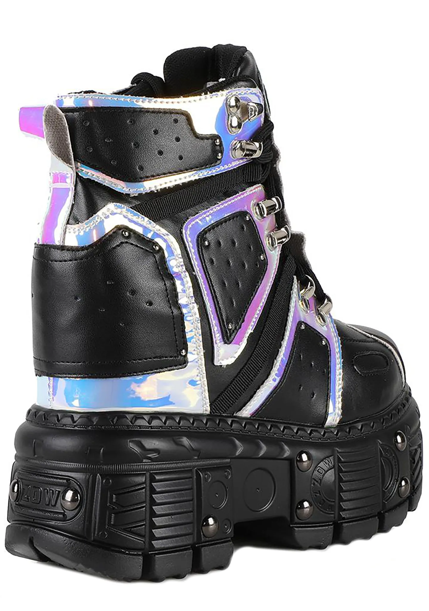 X LASR Exclusive Mangosteen 05 Cyber Space Hologram BlackPlatform Sneakers